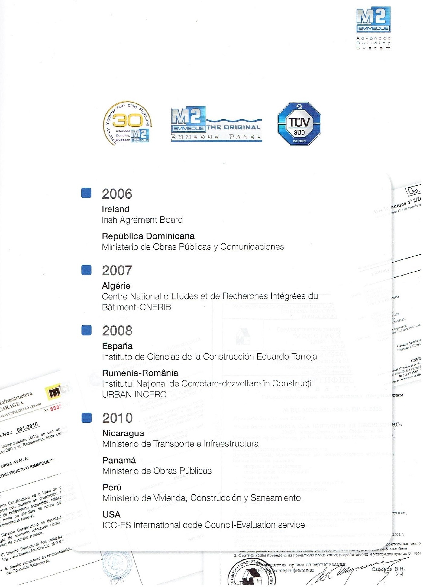 Approved tests